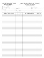 Phiếu dự giờ và đánh giá tiết dạy