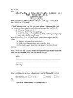 ĐỀ KIỂM TRA ĐỊNH KÌ GIỮA KÌ 1 LỚP 4