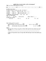 kiểm tra toán 1 lần 4 năm 06-07