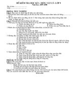 KIEM TRA CHUONG I - VAT LI 9