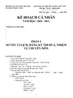 Kế hoạch cá nhân - vùng cao