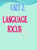 UNIT 2 : Language focus ( hot )