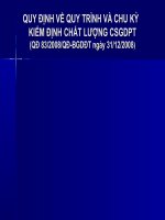 Quy định về chu trình kiểm định chất lượng