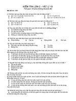 Đề kiểm tra vật lí 10