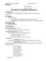 giáo án tâm huyết tiếng anh 6