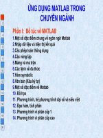 ứng dụng matlab trong chuyên ngành