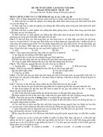 Đề và ĐA môn Sinh khối B (Cao đẳng 2009)