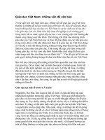 VẤN ĐỀ CƠ BẢN CỦA GIÁO DỤC VIỆT NAM