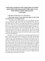 PHÂN TÍCH VÀ ĐÁNH GIÁ THỰC TRẠNG CÔNG TÁC HOẠCH ĐỊNH CHIẾN LƯỢC KINH DOANH Ở TỔNG CÔNG TY XÂY DỰNG SÔNG ĐÀ TRONG THỜI GIAN QUA