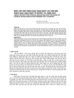 Bác Hồ với vấn đề giáo dục đạo đức HS