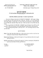 Quyết định ban hành bảng điểm đánh giá xếp loại thư viện