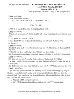 ĐỀ CHUNG KHẢO CHỌN HSG HÓA THI CẤP TỈNH