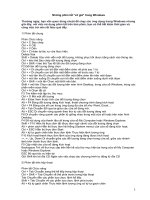 Phím tắt trong windows