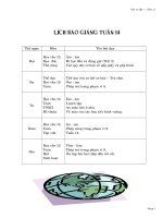 Giáo án lớp 1 tuần 14