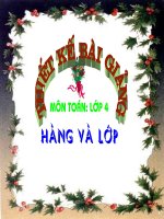 TOÁN 4 _ HÀNG VÀ LỚP