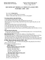 Bảng đăng ký thi đua năm 2010-2011