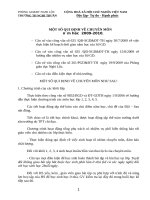 Một số qui định về chuyên môn