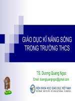 Mục Tiêu, nguyên tắc, nội dung KNS