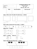 GK1 TOÁN  LỚP 1