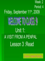 Unit 1.Lesson 3 Read