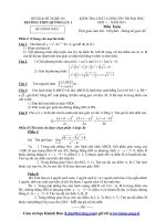 ĐỀ KIỂM TRA CHẤT LƯỢNG ÔN THI ĐẠI HỌC ĐỢT 1 - NĂM 2013 Môn Toán TRƯỜNG THPT QUỲNH LƯU 1