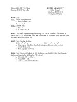 Đề khảo sát đầu năm 8,9-TL 8 năm 09-10