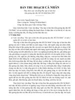 Bản thu hoạch ca nhân qua 4 năm tiếp thu đạo đức Hồ Chí Minh