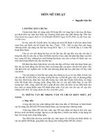 Chuẩn kiến thức kỹ năng môn Mỹ thuật