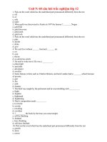 60 câu trắc nghiệm Anh 12 (U9)