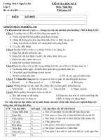 Đề thi  Sinh HK II (08-09)