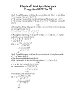 chuyên đề ôn thi tốt nghiệp chuong III hinh học  lớp 12