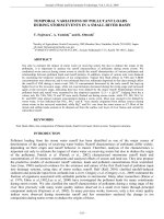 TEMPORAL VARIATIONS OF POLLUTANT LOADS DURING STORM EVENTS IN A SMALL RIVER BASIN