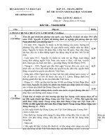 Đáp án chính thức đề sử Khối C thi Đại học năm 2009