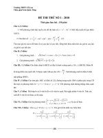 Đề thi thử đại học 2010 (hot!)