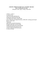 Chương trình Đại hội CNVC năm học 2010-2011