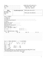 Đề Kiểm tra giữa kỳ I_Toán lớp 2_2