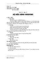 Tiết 25 - Hệ điều hành Windows