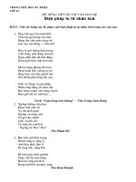 Ôn hè: Tiếng Việt: Biện pháp nhân hoá