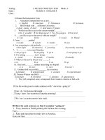 EXERCISES FOR UNIT 2 HOT