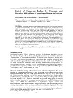 Control of Membrane Fouling by Coagulant and Coagulant Aid Addition in Membrane Bioreactor Systems