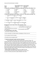 Bài kiểm tra số 1- Anh 9