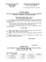 KẾ HOẠCH HỘI GIẢNG