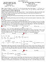 ĐỀ THI THỬ ĐẠI HỌC LẦN 5(2013) MÔN VẬT LÍ