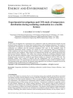 Experimental investigations and CFD study of temperature distribution during oscillating combustion in a crucible furnace