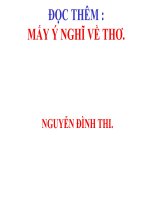 ĐỌC THÊM -NGỮ VĂN 12-MẤY Ý NGHĨ VỀ THƠ-ĐO-XTÔI EP-XKI