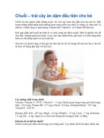 Chuối – trái cây ăn dặm đầu tiên cho bé