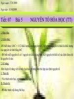 Tiết 7 bài 5 NGUYÊN TỐ HÓA HỌC(TT)