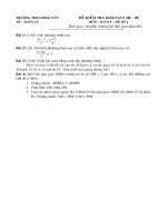 Đề-đáp án khảo sát Toán 9(09-10)