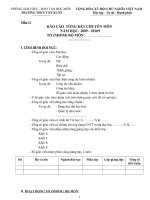 BÁO CÁO  TỔNG KẾT CHUYÊN MÔN