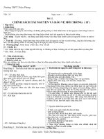 GIÁO ÁN 11: BÀI 12: Chính sách tài nguyên và BVMT